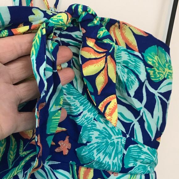 ModCloth Tropical Hawaiian Convertible Guests Welcome Summer Flowy Dress M new - Picture 5 of 16